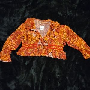 Free people cropped floral top